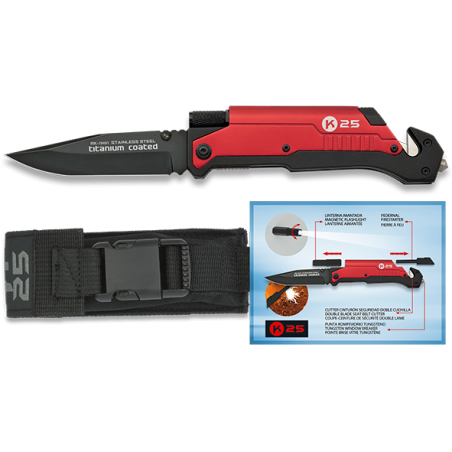 Navaja K25 Pedernal / linterna. 9cm