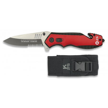 navaja  seguridad K25 roja / negra. 8.4