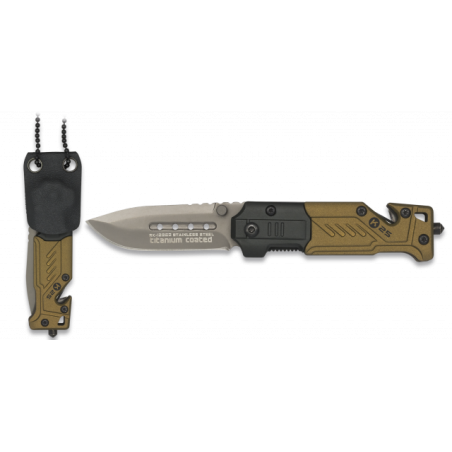 navaja K25 coyote con funda kydex. 5.5