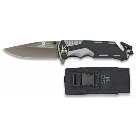 navaja gris / negra K25 seguridad.9.4