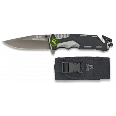Navaja gris/negra K25 seguridad. H:9.4