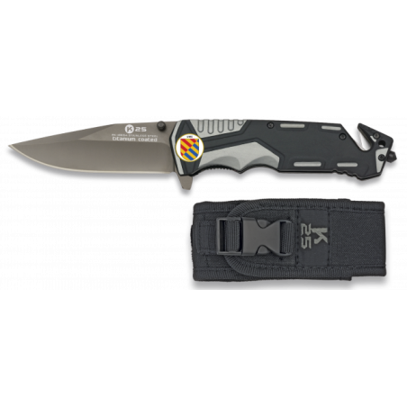 Navaja gris/negra K25 seguridad. H:9.4