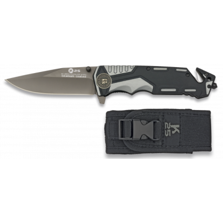Navaja gris/negra K25 seguridad. H:9.4