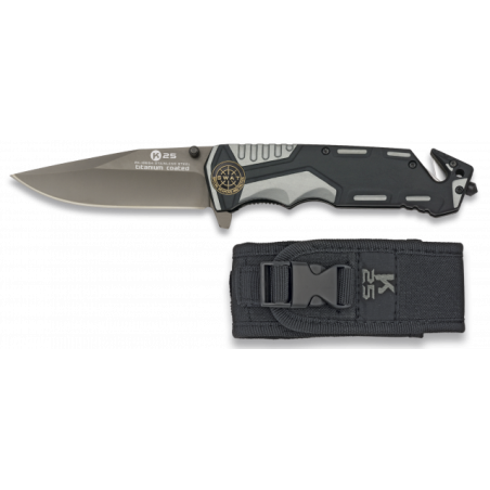 Navaja gris/negra K25 seguridad. H: 9.4