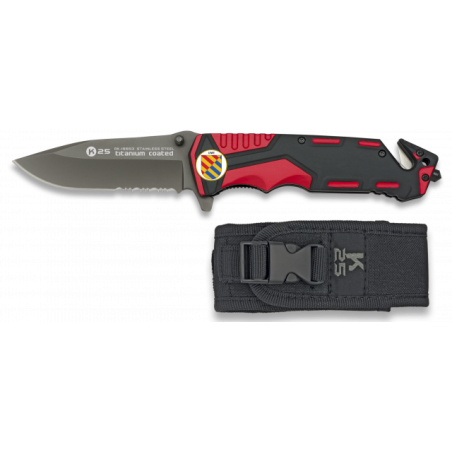 navaja roja/negra K25 seguridad.H:9.4