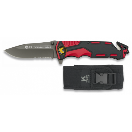 navaja roja/negra K25 seguridad.H:9.4