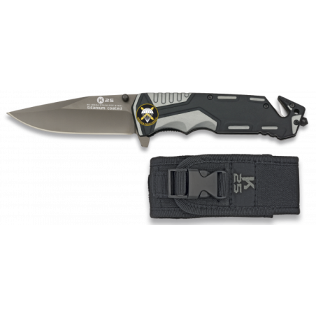 Navaja gris/negra K25 seguridad. H:9.4