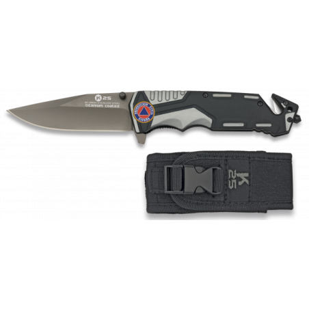 Navaja gris/negra K25 seguridad. H:9.4
