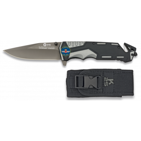 Navaja gris/negra K25 seguridad. H:9.4
