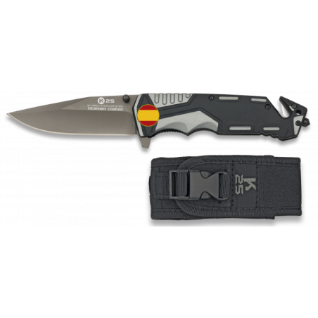 Navaja gris/negra K25 seguridad. H:9.4