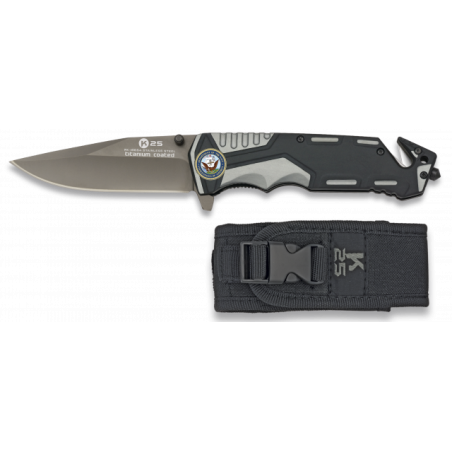 Navaja gris/negra K25 seguridad. H:9.4