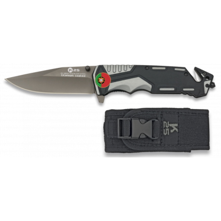 Navaja gris/negra K25i seguridad. H:9.4