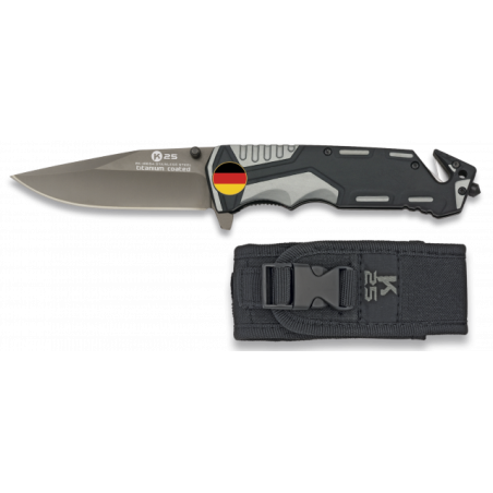 Navaja gris/negra K25 seguridad. H: 9.4