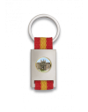 Llavero rectangulo plata + cinta bandera