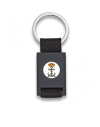 Llavero rectangulo negro + cinta negra