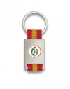 Llavero rectangulo plata+ cinta bandera