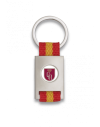 Llavero rectangulo plata + cinta bandera