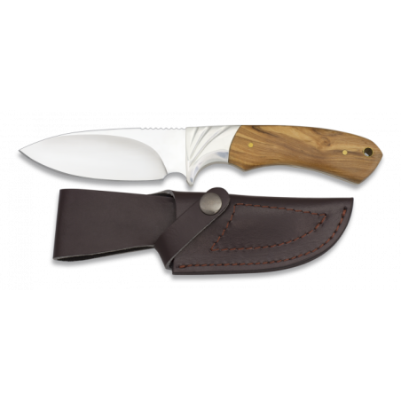Cuchillo Caza Mango olivo. Total: 23cm