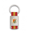 Llavero rectangulo plata + cinta bandera