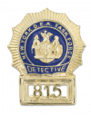 Chapas cartera US NEW YORK DETECTIVE