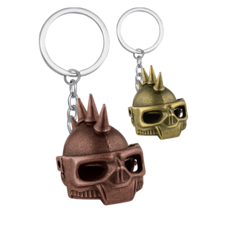 Llavero Calavera Pinchos (baños colores