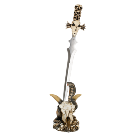 Cuchillo decoración c/peana serpiente-ca