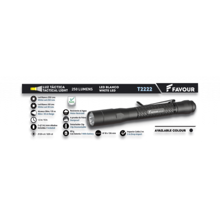 Linterna FAVOUR LIGHT.  250 LM