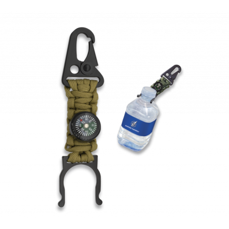 Paracord sujeta botellas con brujula