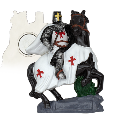Imán Resina Caballo negro/ Templ.blanco