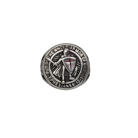 Anillo templario acero Talla: 22 ø