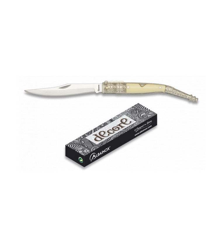 Navaja albainox cromada. hoja 8,5 cm
