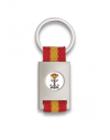 Llavero rectangulo plata+ cinta bandera