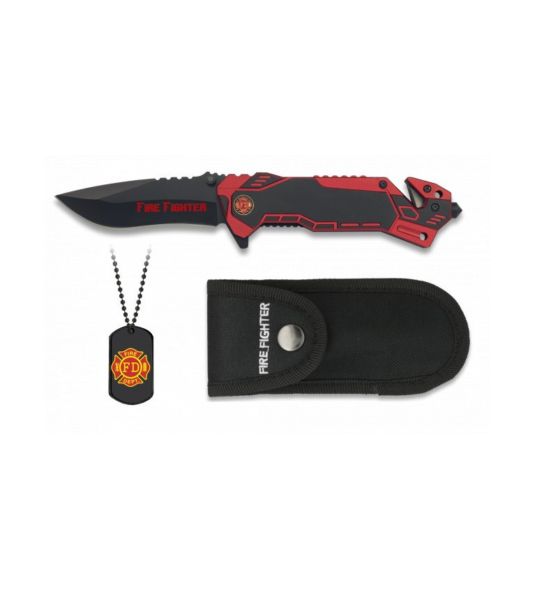 Navaja Albainox FIRE FIGHTER.  Hoja: 8.1