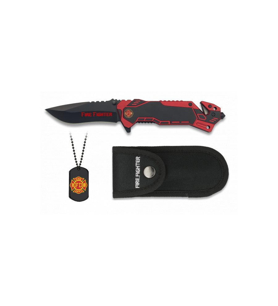 Navaja Albainox FIRE FIGHTER.  Hoja: 8.1