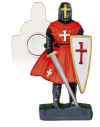Imán Resina Caballero Templario rojo