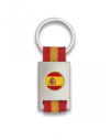 Llavero rectangulo plata + cinta bandera