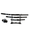 set 3 katanas tole10 calaveras con peana