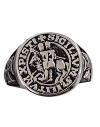 Anillo acero sello Templario Talla:23 ø