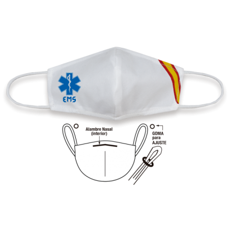 CubreMascarilla TNT Emergencia blanca.