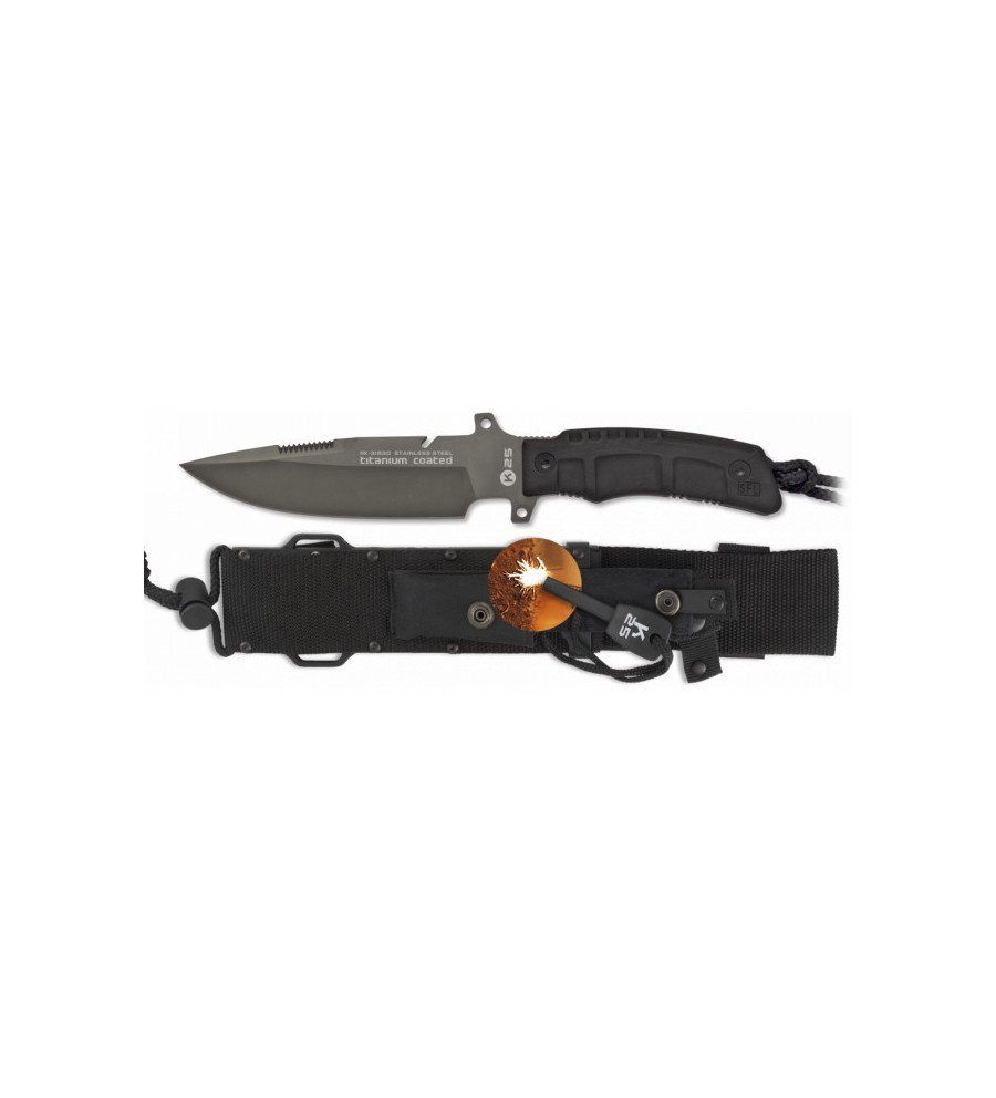 Cuchillo K25 TACTICO.SFL.Funda. 16 cm