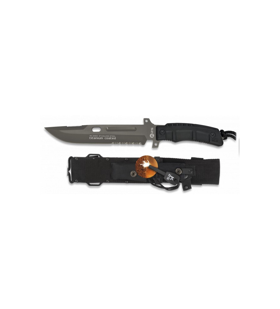 Cuchillo K25 TACTICO.SFL.Funda. 20 cm