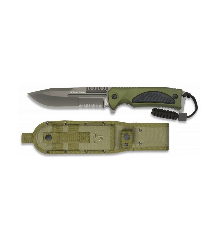 K25. Cuchillo Aluminio Color Verde. 12.8