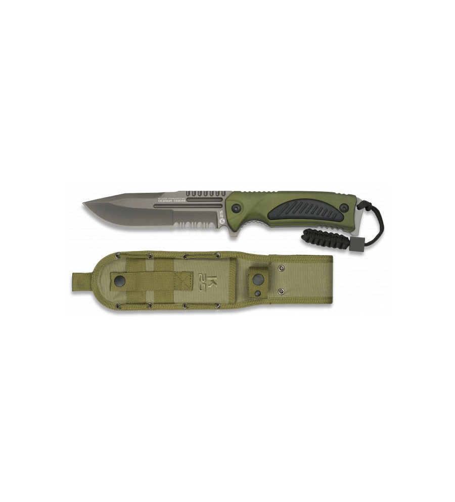 K25. Cuchillo Aluminio Color Verde. 12.8