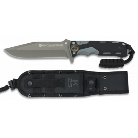 Cuchillo gris / negro hoja 13.5 cm