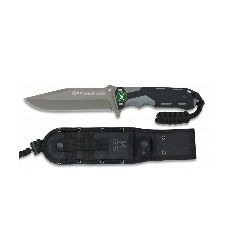 Cuchillo gris / negro hoja 13.5 cm