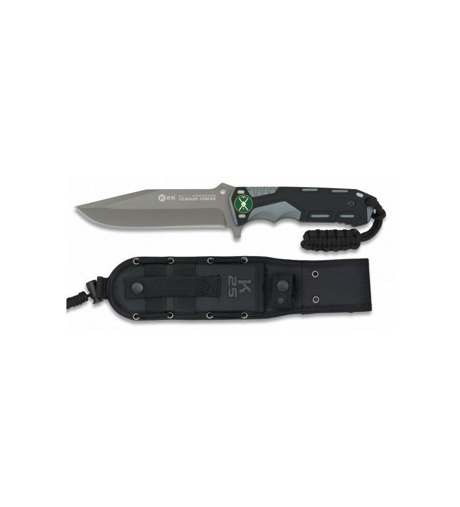 Cuchillo gris / negro hoja 13.5 cm