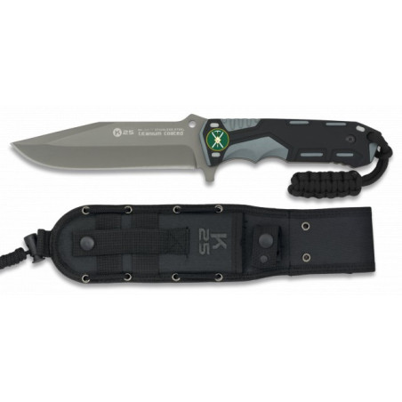 Cuchillo gris / negro hoja 13.5 cm