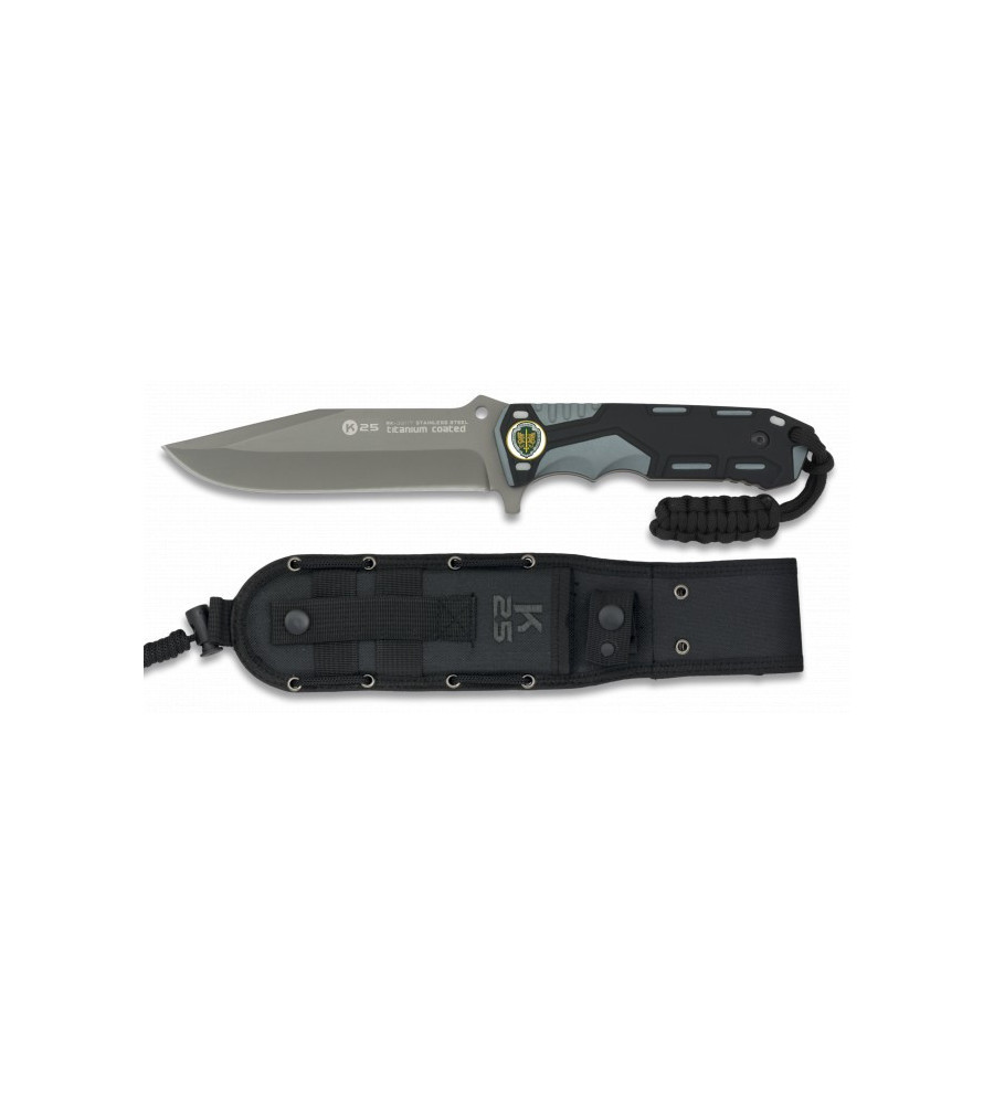 Cuchillo gris/negro. hoja: 13.5cm