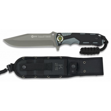 Cuchillo gris/negro. hoja: 13.5cm