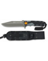 Cuchillo gris / negro hoja 13.5 cm